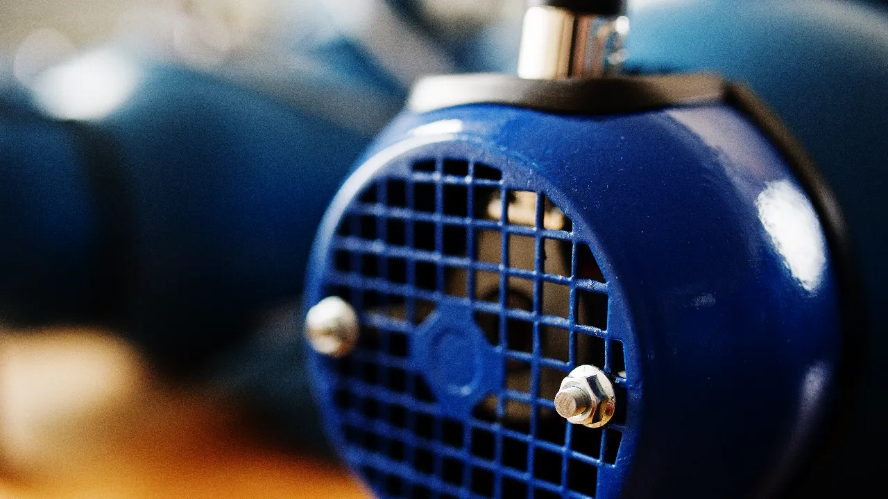 new-blue-electric-motor-work